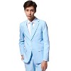 OppoSuits Teen Boys' Solid Color Suits - Cool Blue - Light Blue - Size 10 Years - image 3 of 4