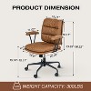 SUGOLD Modern Office Chair Mid-Back PU Leather Desk Chair with Comfy Arms and Lumbar Support for Small Spaces - 2 of 4