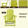 Maggift Patio Accent Chairs Folding Adirondack Chair Patio Comfortable Set for Patio Garden - 4 of 4