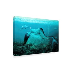 Trademark Fine Art -Ata Alishahi 'Sleeping Mermaid' Canvas Art - 1 of 3