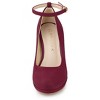 Allegra K Women's Back to College Round Toe Stiletto Heel Ankle Strap Pumps - 2 of 4