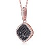 Guili Halloween Sterling Silver with Rose Gold and Black Plated Paved with Onyx Black Round Cubic Zirconias with Clear Round Cubic Zirconias Necklace - 2 of 2