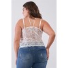 Slickblue Plus Size Sleeveless Lace Bustier Top with Halter Neck Nylon Spandex Blend, Dusty Rose, 1XL - 4 of 4