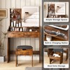 Makeup Vanity Desk Set with Mirror & Light - 3 of 4