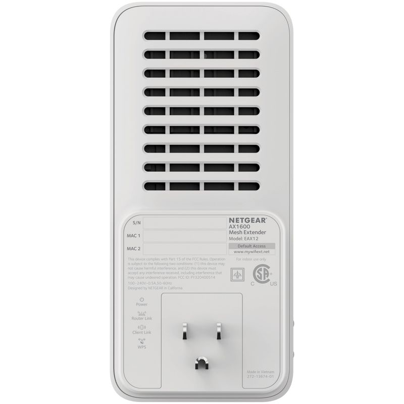 Netgear AX1600 4-Stream Wifi 6 Mesh Extender, 4 of 5