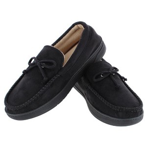Isotoner Men's Essential Microsuede Boater Moccasin Slippers - 1 of 4