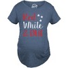 Maternity Red White And Due Pregnancy T Shirt Cute Patriotic Baby Tee For Baby Bump - Crazy Dog Maternity T Shirt - 2 of 4