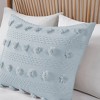 Sapphtopaz Comforter Set Bedding Set Solid Color Clip Jacquard Pompom Reversible Quilt Set - 4 of 4