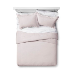 Blush Lightweight Linen Comforter Set (Full/Queen) - Fieldcrest