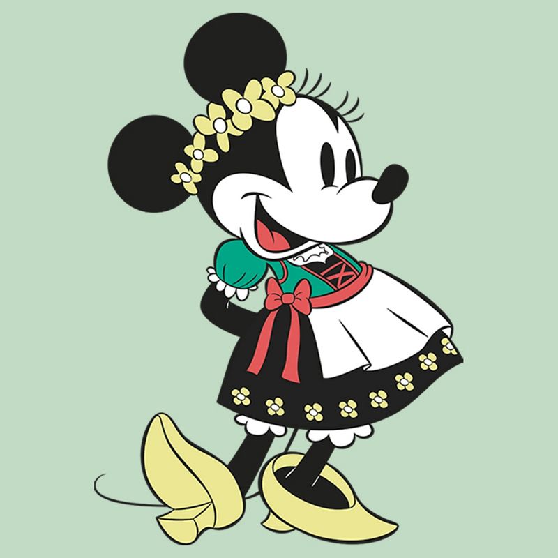 Girl's Disney Minnie Mouse German Oktoberfest Dirndl T-Shirt, 2 of 5