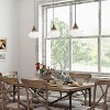 LNC Integration 1-Lights 7.5" Farmhouse Schoolhouse Pendant  Lights, Gray Wood Grain with Clear Glass Shade - 4 of 4
