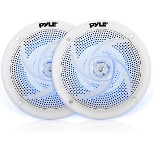 Pyle PLMRS53WL Waterproof Marine Speakers with Built-In LED Lights - 5.25" (180 Watt) - 1 of 4