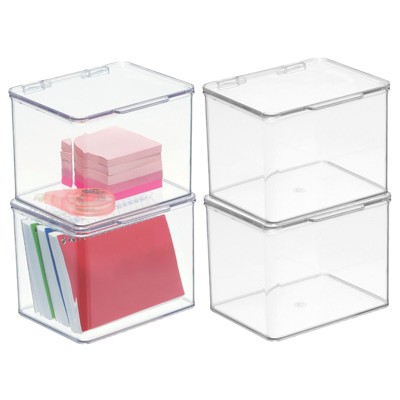 mDesign Plastic Desk Organizer Bin for Home, Office, 4 Pack, 4 - Fry's Food  Stores