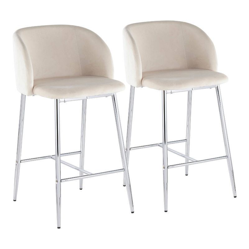 Set of 2 Fran Contemporary Counter Height Barstools - LumiSource, 1 of 14