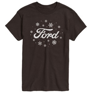 Men's - Ford - Logo with Snowflakes Short Sleeve Graphic T-Shirt - 1 of 4