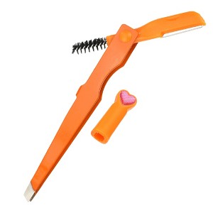 Unique Bargains Stainless Steel Portable 3 in1 Eyebrow Shaping Tool 1 Pc - 1 of 4