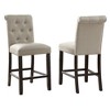 NicBex Dining Chairs Set of 2 Upholstered Chair Counter Height Stools with Solid Wood Frame Suitable for Kitchen - 3 of 4