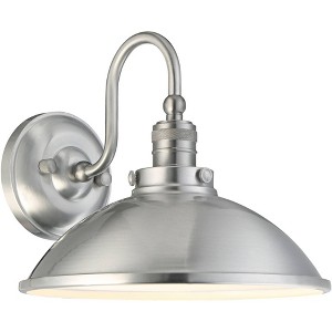 Minka Lavery Modern Outdoor Barn Light Fixture Brushed Aluminum LED 9 3/4" Rain Glass Diffuser for Post Exterior Porch Yard Patio - 1 of 1