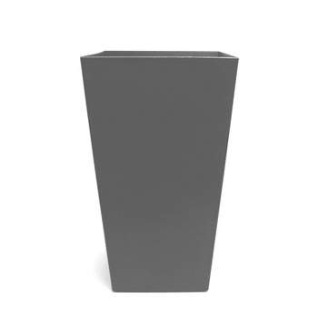 Bloem 20 in. H X 11.5 in. W X 11.5 in. D Plastic Tall Finley Planter Charcoal