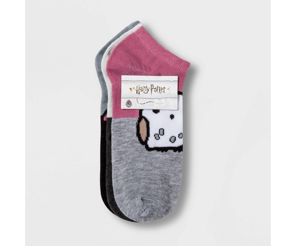 Women&#39;s Harry Potter Friends 3pk Low Cut Socks - Pink/Gray One Size