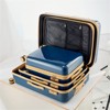 3-Piece Hardside Luggage Set with Triple Telescopic Handles, TSA-Approved Safeguard Locks, Smooth Anti-Pinch Design Travel Suitcase Set 20", 24", 28" - 3 of 4