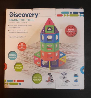 Discovery Kids Magnetic Tile Building Blocks Set 50pc Target