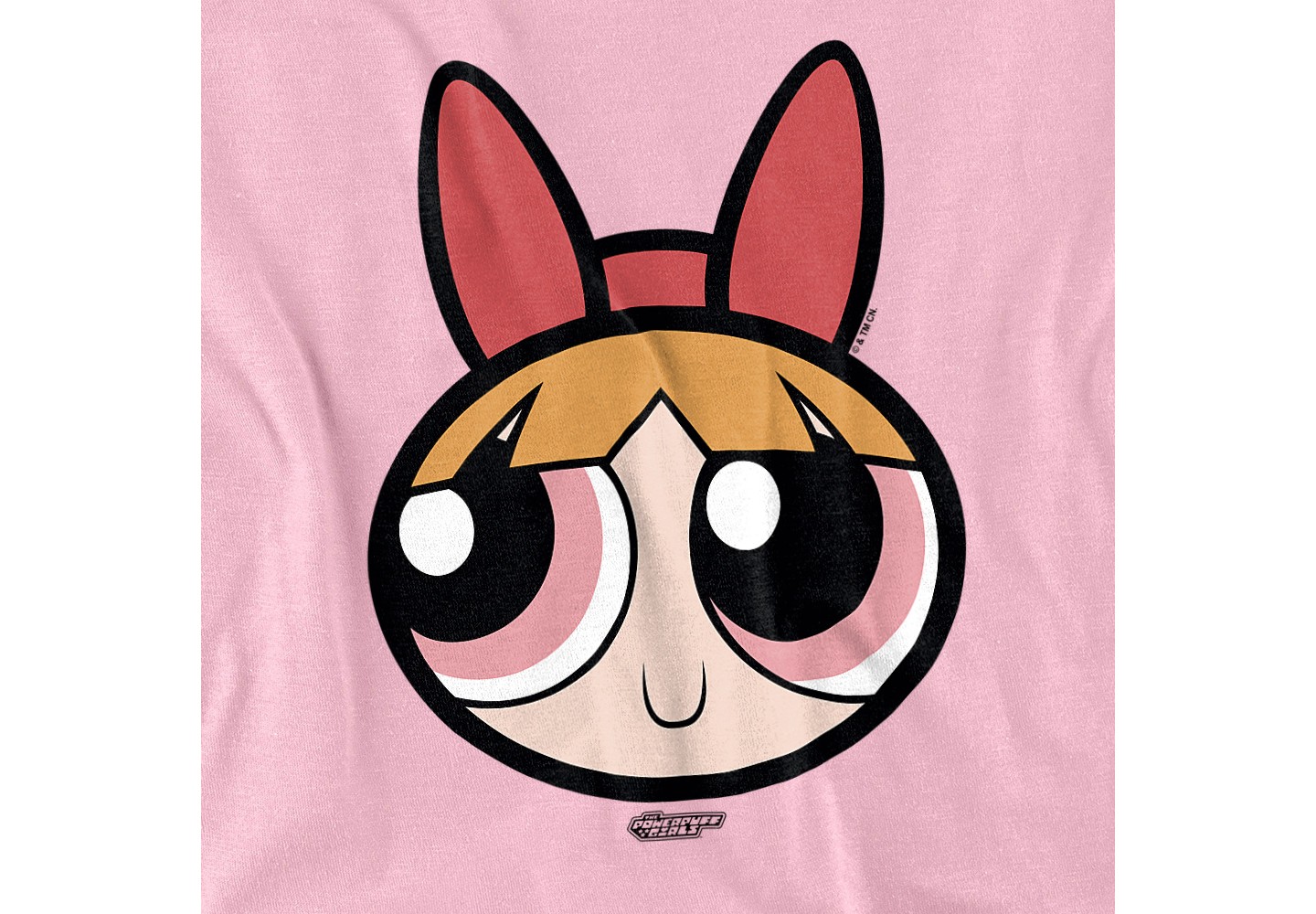 Детская футболка The Powerpuff Girls Blossom Face Kids T Shirt For Youth Pink Small: Cotton, Loose Fit, Crew Neck, цвет: Розовый — фото 2
