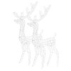 vidaXL Reindeer Christmas Decoration Cold white Acrylic - 2 x 1 x 4 ft Cold white 2 - 4 of 4