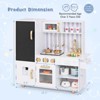 Costway Play Kitchen Toy Set w/ Chalkboard Oven Sink Faucet Stove Water Dispenser - 3 of 4