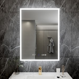 24 in. x 32 in.Built-in or wall-mounted Defogging and Dimming Mirror Cabinet Adjustable Shelf with Outlet and USB - 1 of 4
