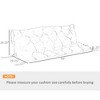 Resenkos Outdoor Chair Cushions, Waterproof  Seat Cushion, 59" x 38" Tufted Bench Cushion for Outdoor Furniture, 3-Seater Replacement, Dark - 3 of 4