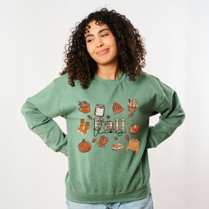 Simply Sage Market Plaid Fall Vibes Collage Sweatshirt - 1 of 4