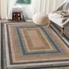 Indoor Modern Machine Washable Geometric Bordered Area Rugs - Soft Non Slip Floor Carpet for Home Office - 4 of 4