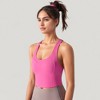 Anna-Kaci Active Women's Athletic Crop Tank Top with Cross Back Straps and Scoop Neckline - 3 of 4