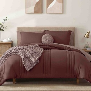 BAGOKIE 7 Pieces Bed in a Bag Comforter Set for All Season - 1 of 4