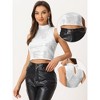 INSPIRE CHIC Women's Sleeveless Party Metallic Sparkly Sequin Top - 2 of 4
