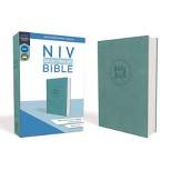 NIV, Value Thinline Bible, Imitation Leather, Blue - by  Zondervan (Leather Bound)