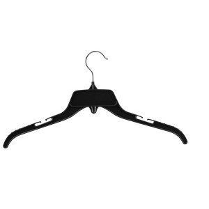 DEILSY Black Plastic Hanger with Shoulder Notches & 360° Swivel Hook - 1 of 4