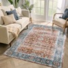 Washable Vintage Floral Living Room Rugs, Distressed Print Non Slip Bedroom Carpet, Retro Accent Dining Room Kitchen Rugs - 4 of 4