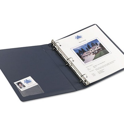 Clear Vinyl Self-Adhesive Business Card Holders, 3.5" x 2", Pack of 10