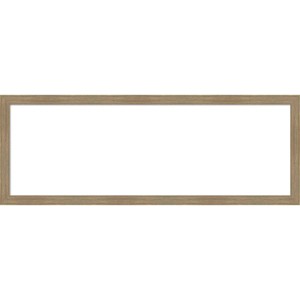 Amanti Art 14"x38" Woodgrain Stripe Mocha Framed Magnetic Dry Erase Board - 1 of 4