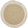Home Mart Goods Beige Extra Thick Woven Trivet Round Placemats Natural Cotton Hot Potholder Mat Heat Resistant - 9"x9"(Pack of 4) - 3 of 4