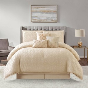 Nanshing 7pc Velveeta Comforter Set Gold - 1 of 4