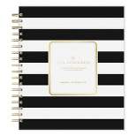 2023 Planner Frosted Daily/Monthly 8"x10" Rugby Stripe Black - Day Designer