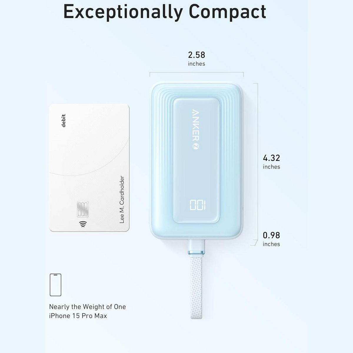 Anker Portable Charger, 10,000mAh 30W Power Bank, USB-C In/Out Fast Charging Battery Pack, Travel Phone Charger for iPhone 17/16, Galaxy & More (Pink) - thumbnail 10