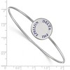 Black Bow Jewelry Sterling Silver Delta Phi Epsilon Greek Life Bangle Bracelet 8 Inch - 2 of 3