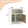 Tangkula 2 PCS Nightstands Side End Beside Table w/ Storage Shelf for Bedroom Living Room - image 4 of 4