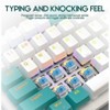 RISOKEYS 100 Keys Mechanical Keyboard Wired Backlight Keyboard Customized E-sports Office Game Computer Keyboard Metal Panel (Black, blue bearings) - 2 of 4