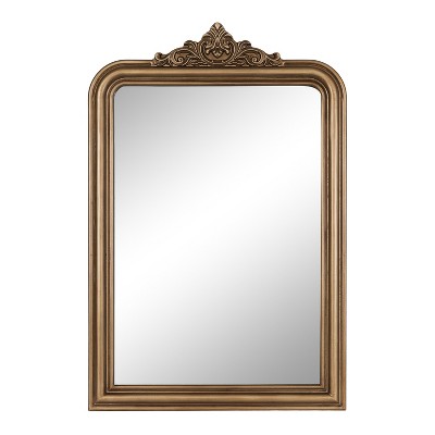 Antique Gold Arched Ornamental Bathroom Vanity Mirror 24"x36"