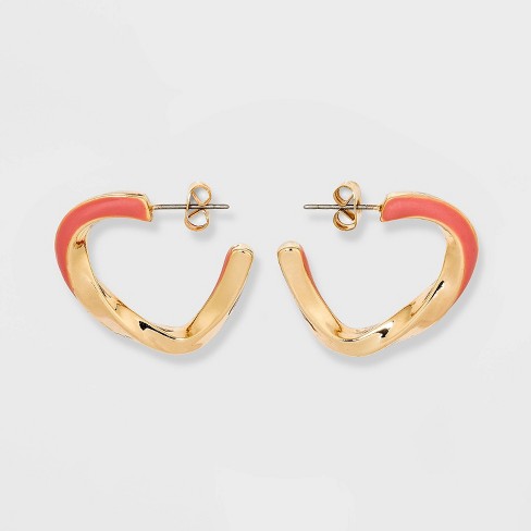 Small Hoop Earrings - A New Day™ Gold : Target